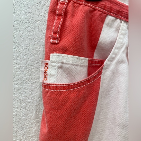 Vintage 90’s BONGO shorts striped white red size 5 - Picture 4 of 5